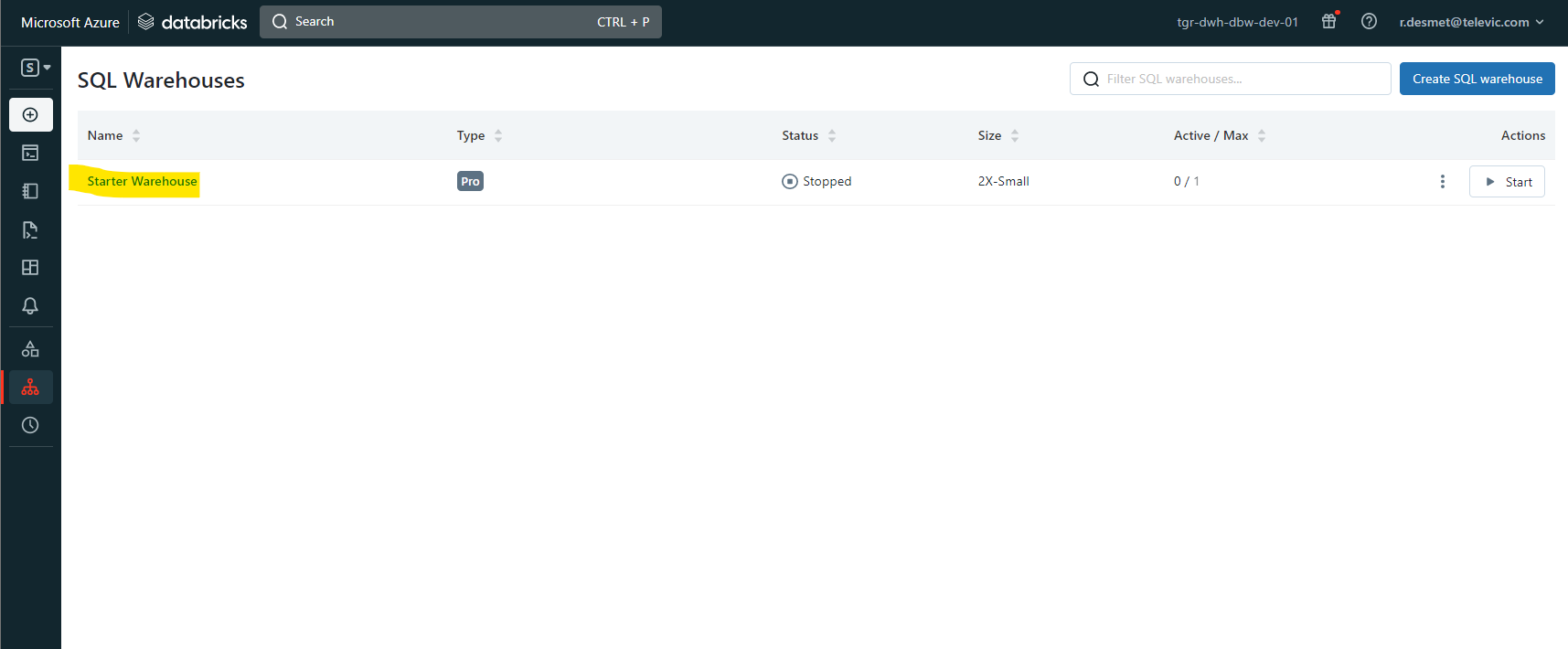 Picture 3 - SQL Warehouse