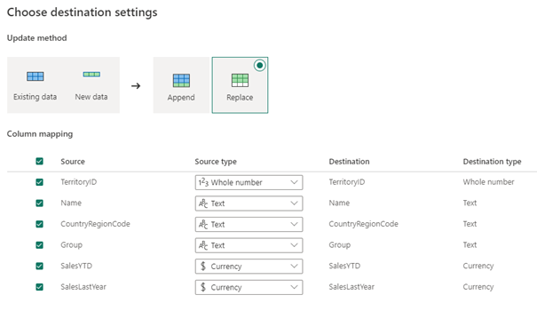 lakehouse-table-mapping