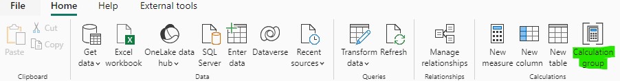 Intro Model ribbon