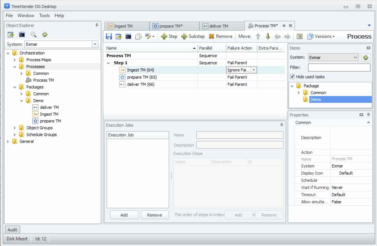TimeXtender-ETL jobs end-to-end - set schedule