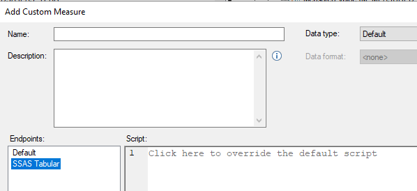 Add Custom Measure